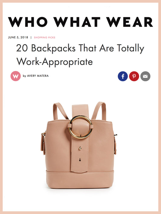 WHO WHAT WEAR, 20 Backpacks That Are Totally Work-Appropriate