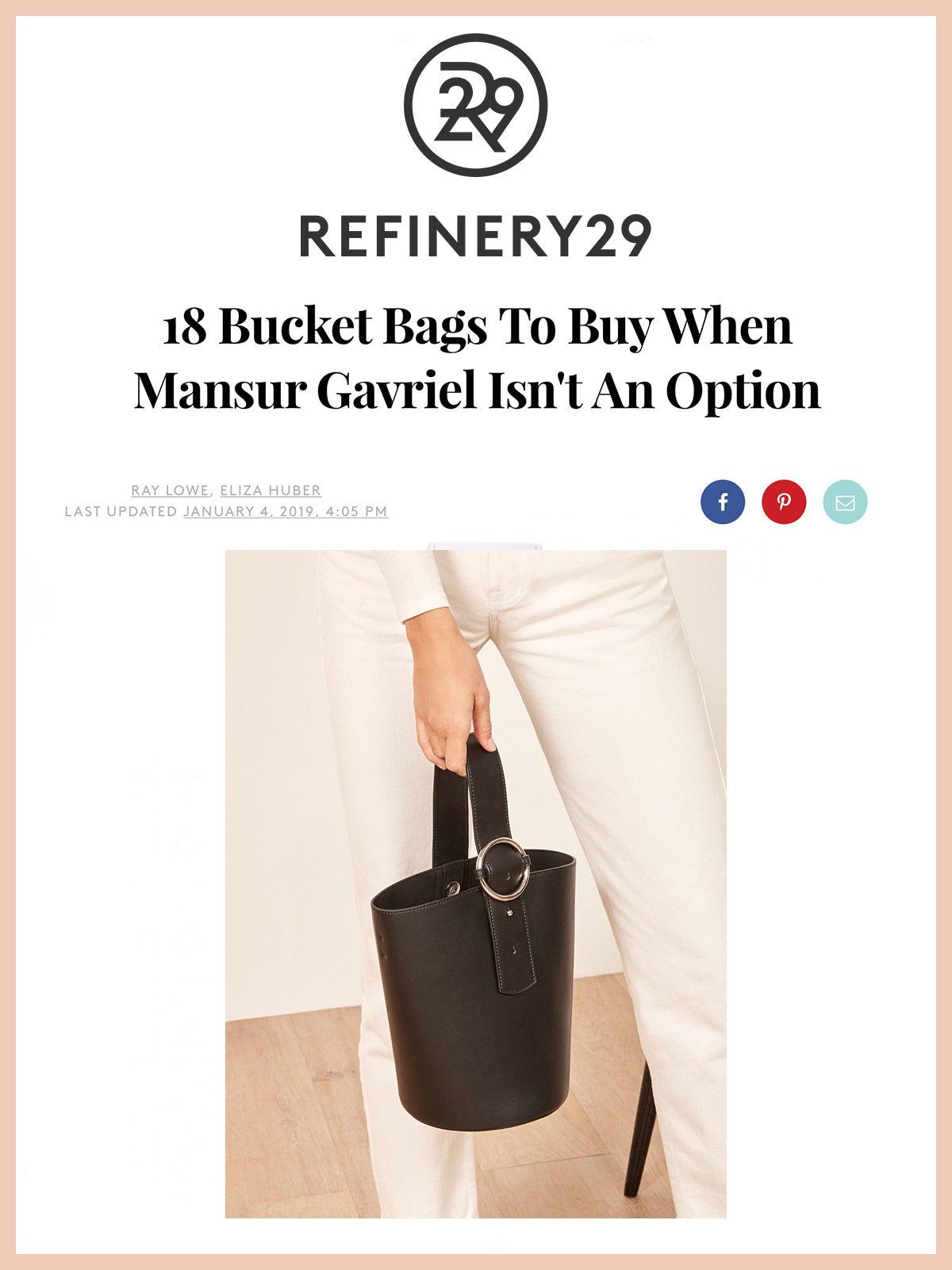 Are bucket bags in clearance style 2019