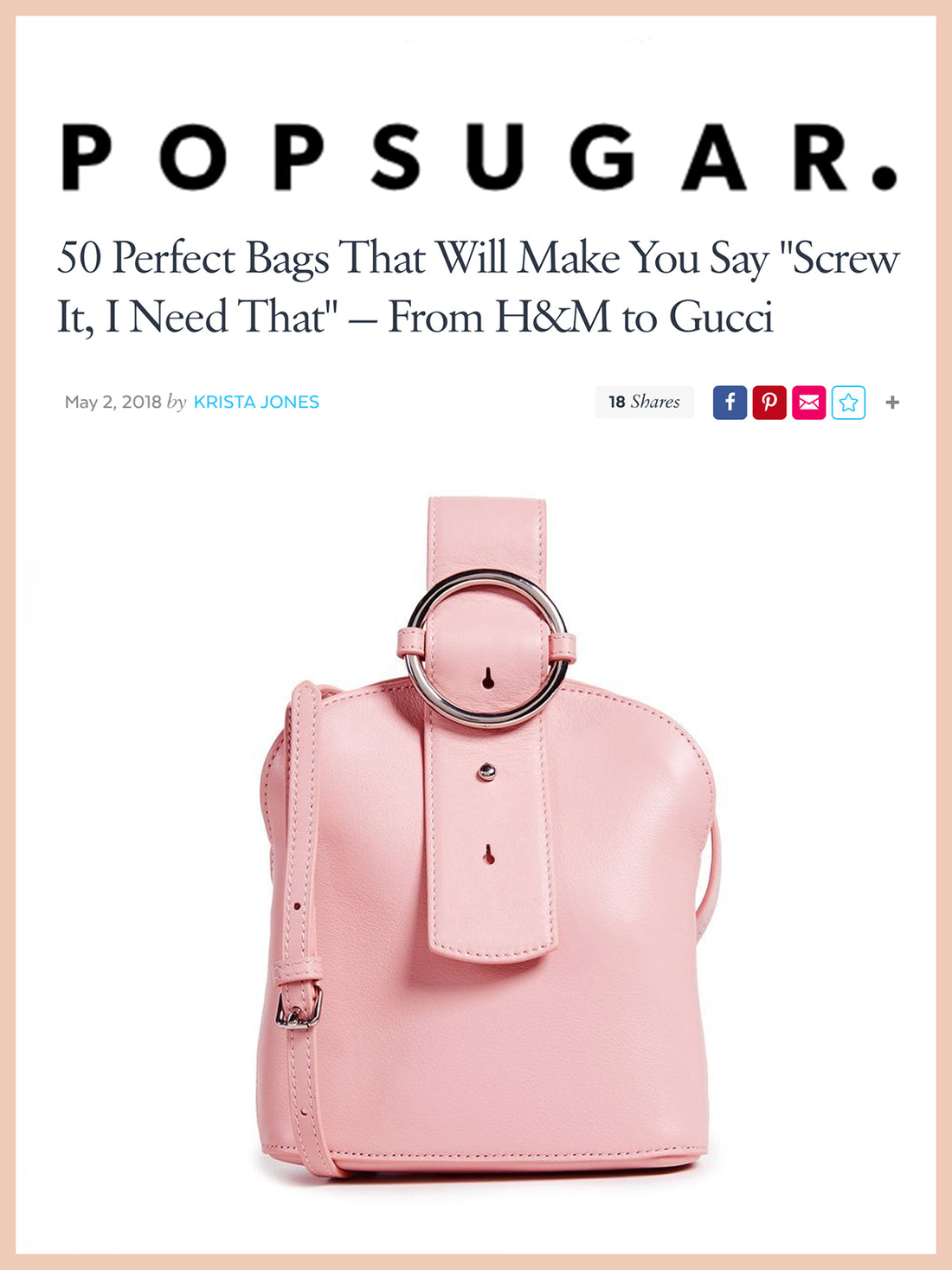 POPSUGAR, 50 Perfect Bags That Will Make You Say"Screw It, I Need That"- From H&M to Gucci