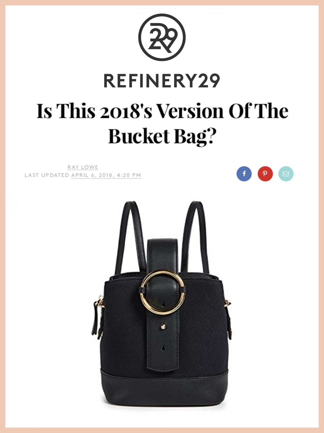 REFINERY29, Is This 2018's Version Of The Bucket Bag?