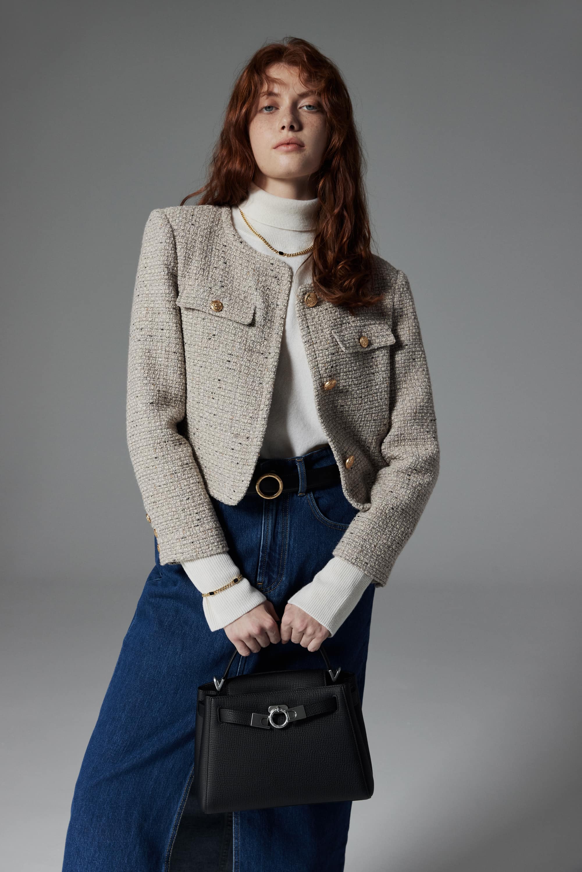 Soho Grey Tweed Jacket – Parisa New York