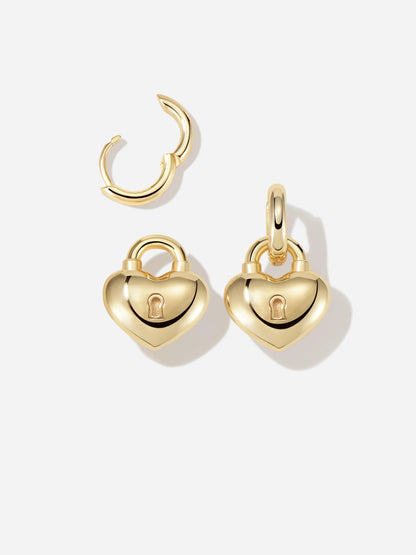 Heart Lock Earrings