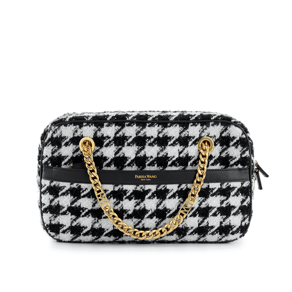 Houndstooth Tote with Cosmetic Bag Insert - St. Jude Gift Shop